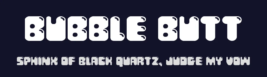Bubble Butt by Iconian Fonts — Decorative Font — thumbnail 2