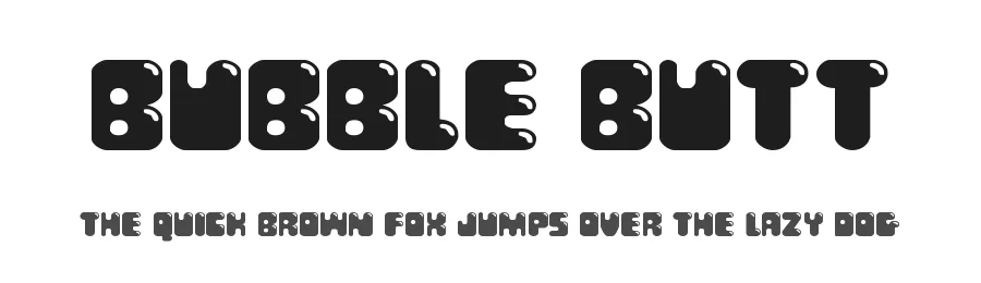 Bubble Butt by Iconian Fonts β Decorative Font