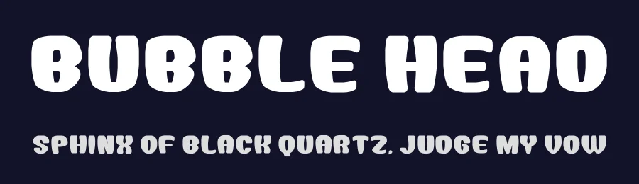 Bubble Head by Goma Shin — Decorative Font — thumbnail 2