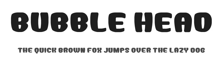 Bubble Head by Goma Shin — Decorative Font