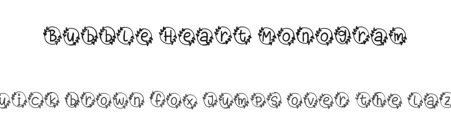 Bubble Heart Monogram by DM Letter Studio - Dimas Prasetyo — Decorative Font