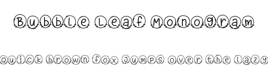 Bubble Leaf Monogram