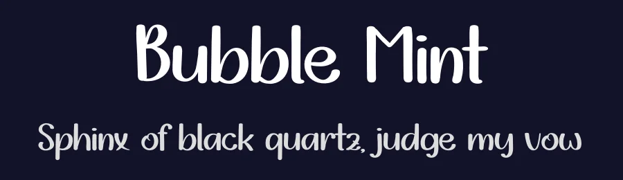 Bubble Mint by Fana Merah Jambu — Decorative Font — thumbnail 2