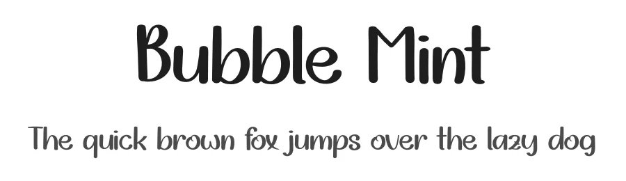 Bubble Mint by Fana Merah Jambu — Decorative Font