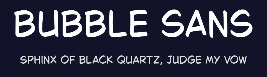 Bubble Sans by QR Type — Decorative Font — thumbnail 2