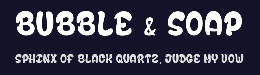 Bubble & Soap by dcoxy - Greg Medina — Decorative Font — thumbnail 2