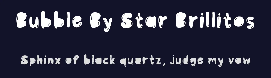 Bubble By Star Brillitos by Sofia While — Decorative Font — thumbnail 2