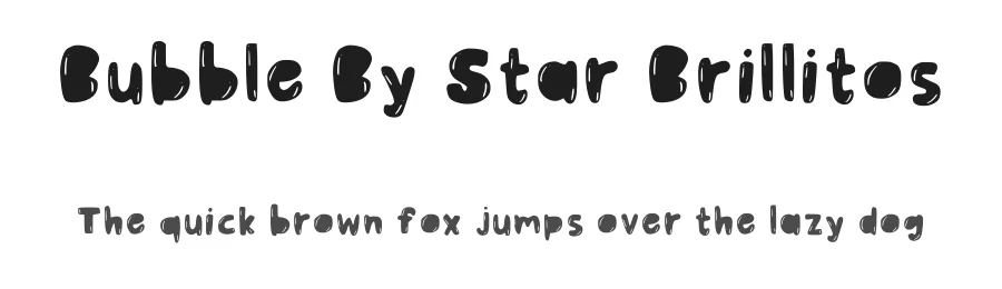 Bubble By Star Brillitos by Sofia While — Decorative Font
