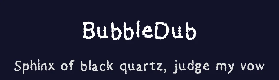 BubbleDub by Oliver Waldemar — Decorative Font — thumbnail 2