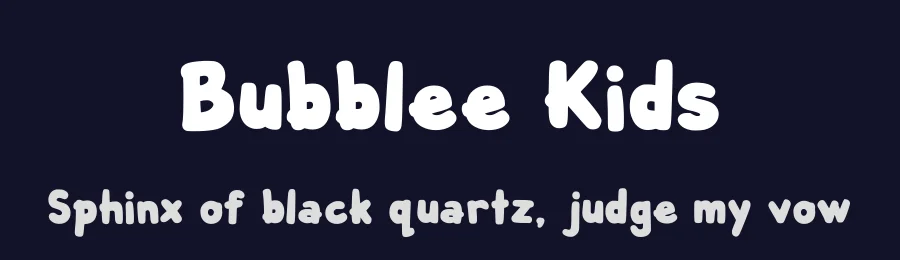 Bubblee Kids by ♥ — Decorative Font — thumbnail 2