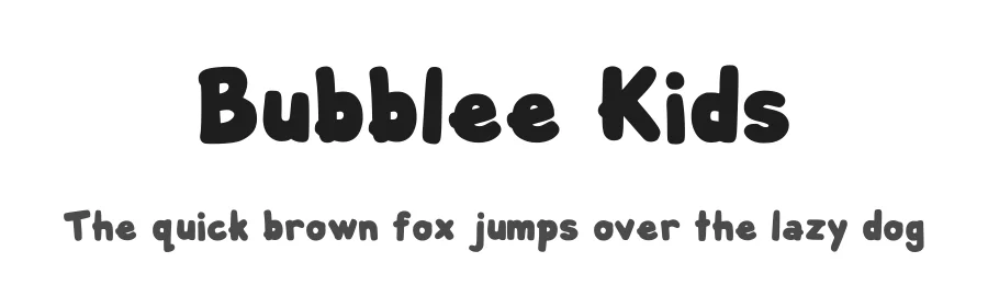 Bubblee Kids by β₯ β Decorative Font