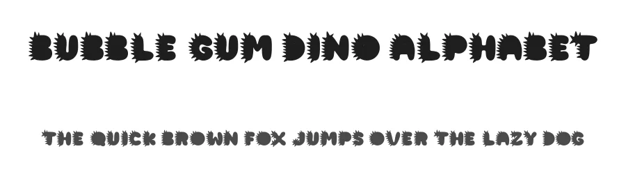 Bubble Gum Dino Alphabet