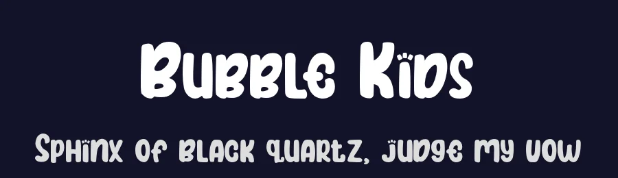 Bubble Kids by Kong Font — Decorative Font — thumbnail 2