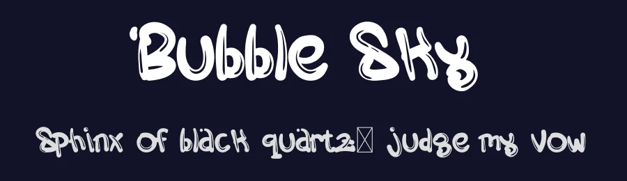 Bubble Sky by Esa Nugroho — Decorative Font — thumbnail 2