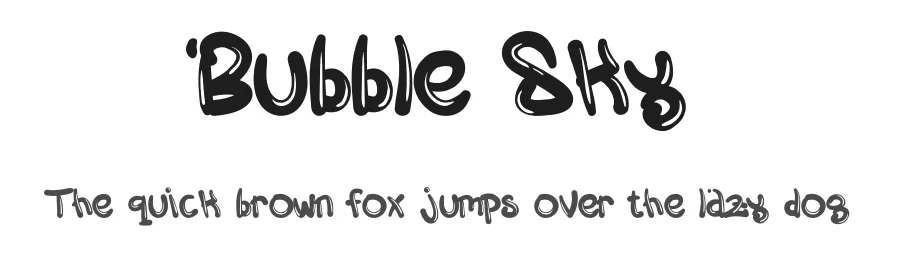 Bubble Sky by Esa Nugroho — Decorative Font