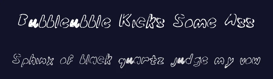 Bubbleubble Kicks Some Ass by Andrea Garysdóttir — Decorative Font — thumbnail 2