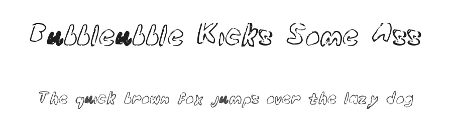 Bubbleubble Kicks Some Ass by Andrea Garysdóttir — Decorative Font