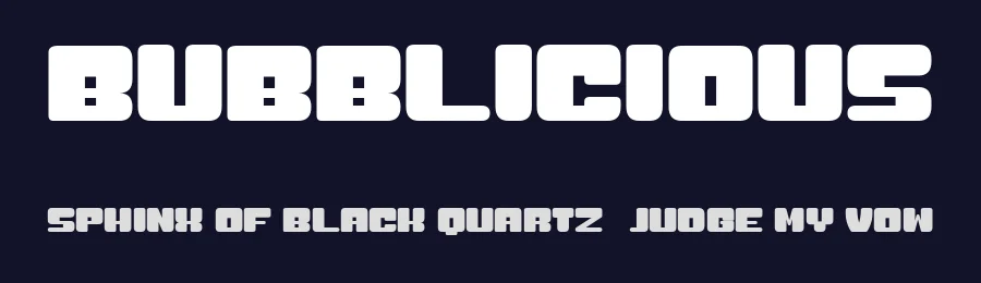 Bubblicious by Vladimir Nikolic — Decorative Font — thumbnail 2