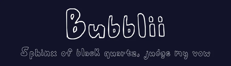 Bubblii by The Bubble Letters — Decorative Font — thumbnail 2
