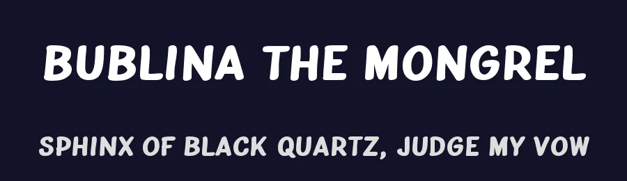 Bublina the Mongrel by Vít Čondák — Decorative Font — thumbnail 2
