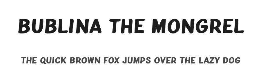 Bublina the Mongrel by Vít Čondák — Decorative Font