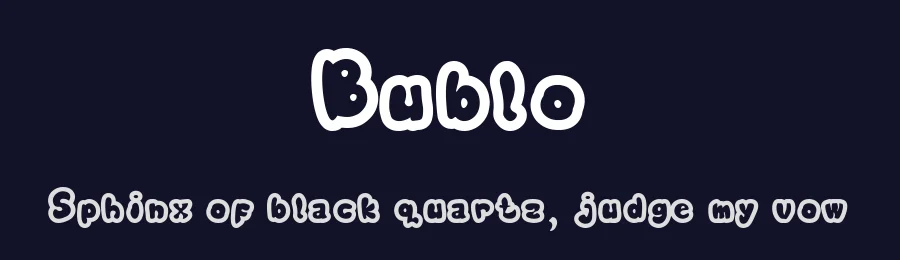 Bublo by Kong Font — Decorative Font — thumbnail 2