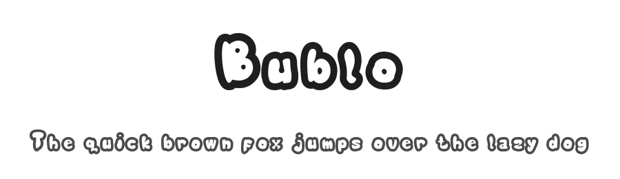 Bublo by Kong Font — Decorative Font