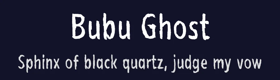 Bubu Ghost by Juha Korhonen — Decorative Font — thumbnail 2