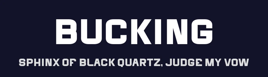 Bucking by BrandSemut — Sans Serif Font — thumbnail 2