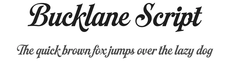 Bucklane Script