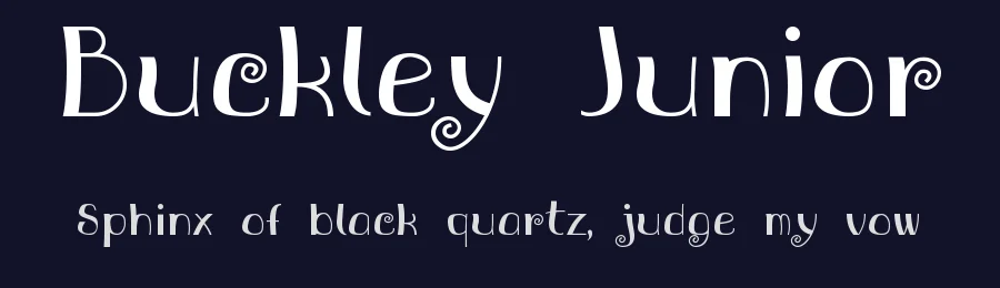 Buckley Junior by ThorType — Decorative Font — thumbnail 2
