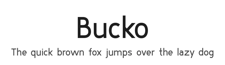 Bucko by George Buxton — Sans Serif Font
