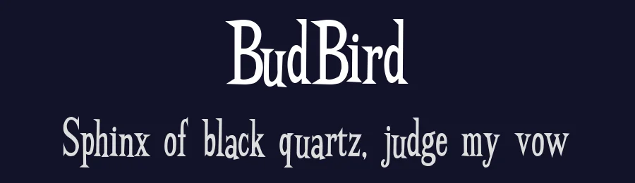 BudBird by John David — Decorative Font — thumbnail 2