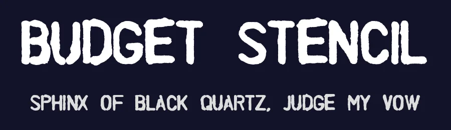 Budget Stencil by Colm Clafferty — Decorative Font — thumbnail 2