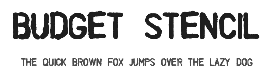Budget Stencil by Colm Clafferty — Decorative Font