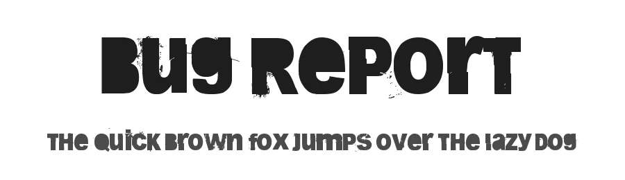 Bug Report by Juha Korhonen โ Decorative Font