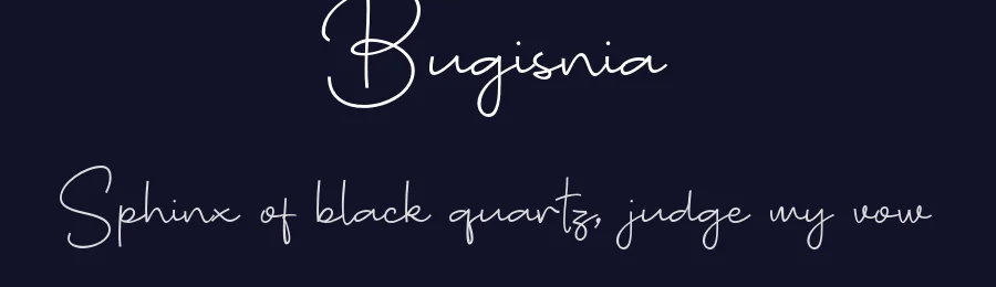 Bugisnia by Salamahtype.com — Script Handwritten Font — thumbnail 2