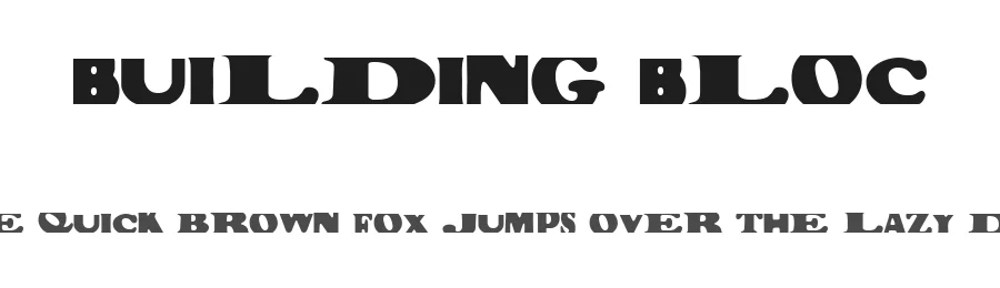 Building Bloc by Yager Creative Solutions — Decorative Font