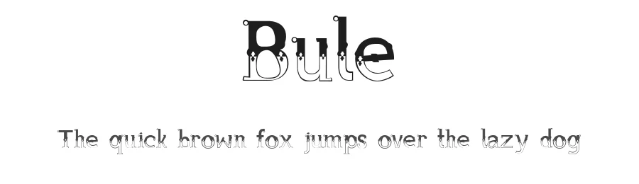 Bule by Felipe Rocha β Decorative Font