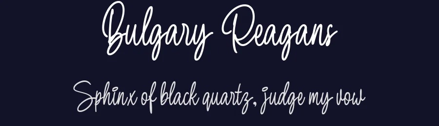 Bulgary Reagans by Letterhend Studio — Decorative Font — thumbnail 2