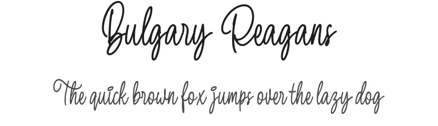 Bulgary Reagans by Letterhend Studio — Decorative Font