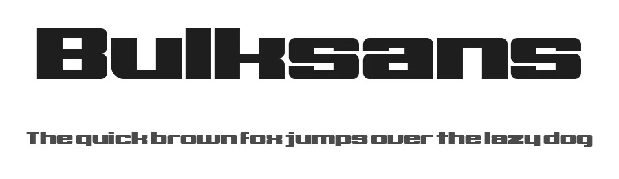 Bulksans by Vladimir Nikolic — Sans Serif Font