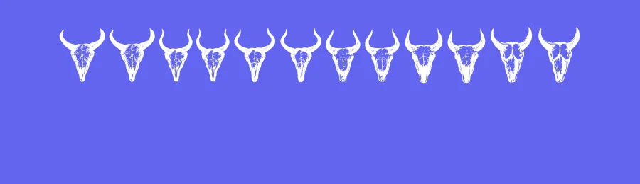 Bull Skulls by Vladimir Nikolic — Dingbats Font — thumbnail 3