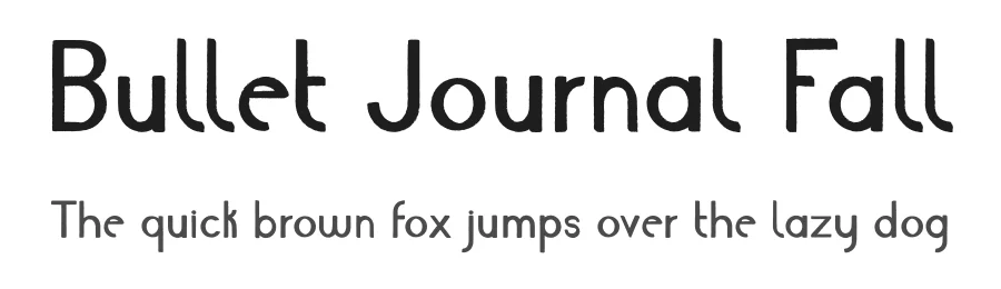 Bullet Journal Fall by InkCloudDesign — Sans Serif Font