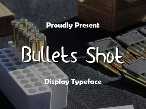 Bullets Shot Font by rangkaiaksara — Script Handwritten Font