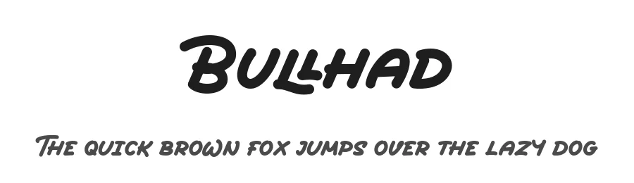 Bullhad by Susi Type — Decorative Font