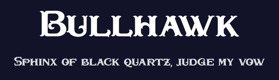 Bullhawk by ilhamtaro — Decorative Font — thumbnail 2