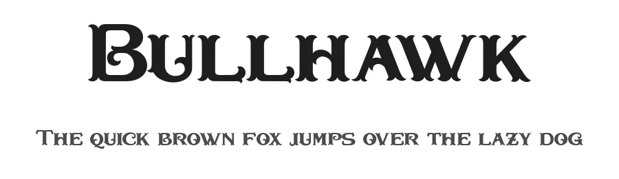 Bullhawk by ilhamtaro — Decorative Font