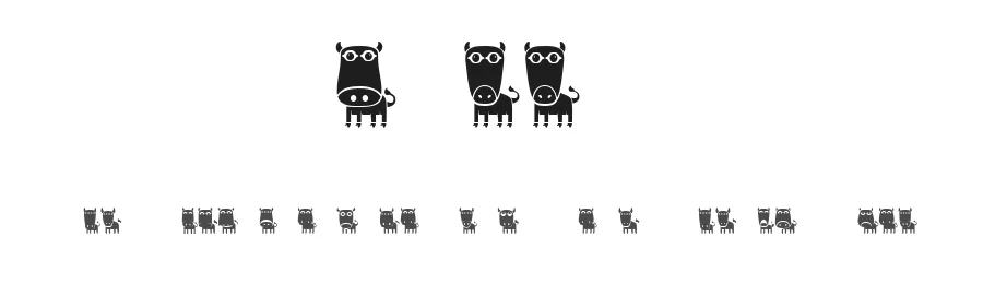 Bulls by Vladimir Nikolic — Dingbats Font