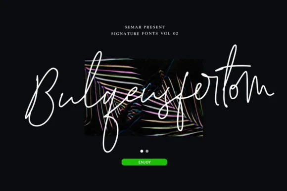 Bulqeusfertom Font by MechaStudio β Script Handwritten Font